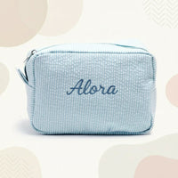 Thumbnail for Striped Name Pouch – Personalizado y con estilo: neceser de maquillaje