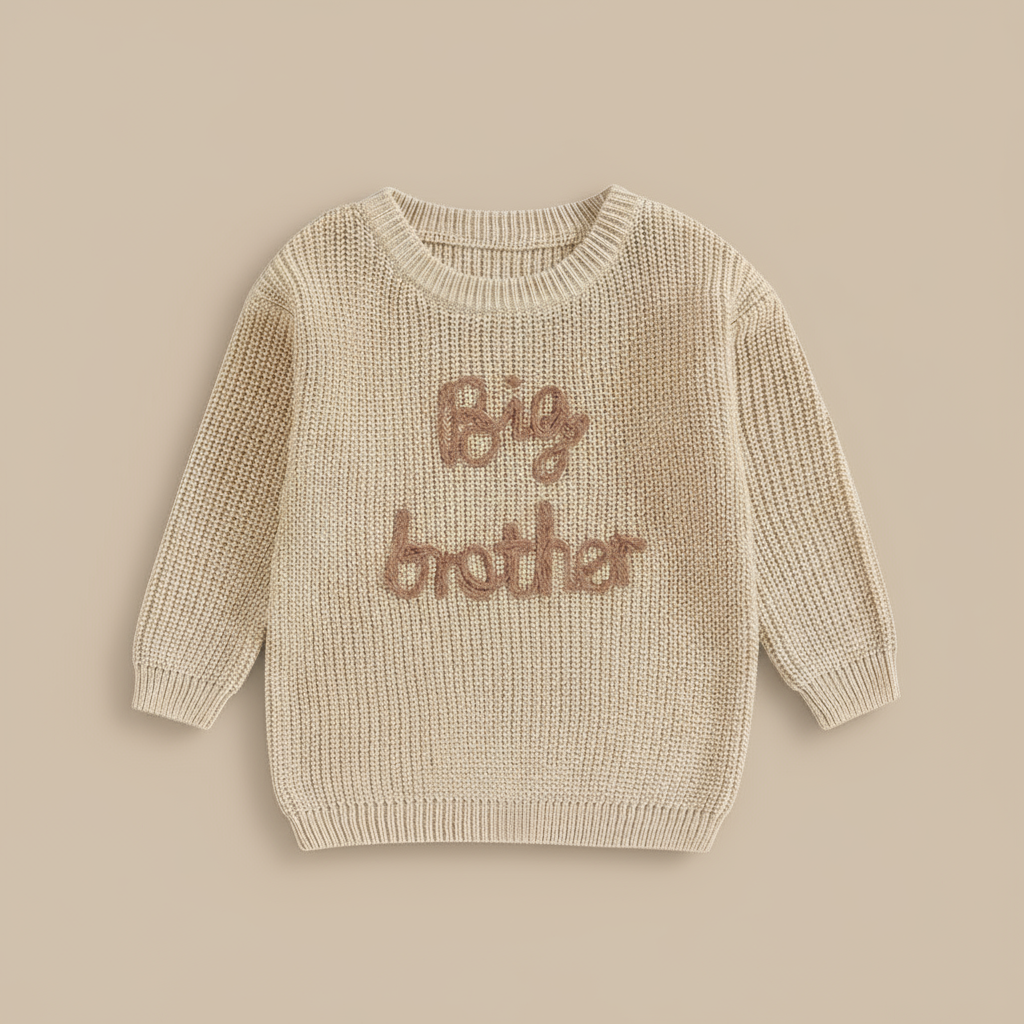 MiniTrend – Acogedor y moderno: jersey infantil con «Big Brother»