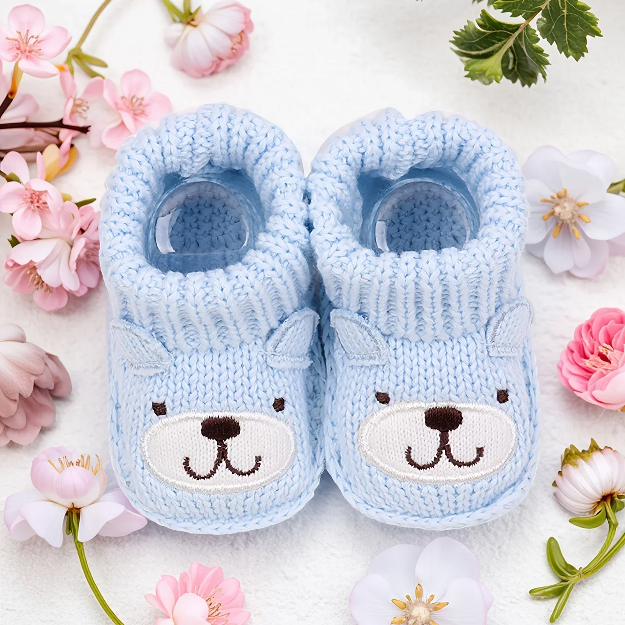 Mini Fashion – Botas de punto para bebé (3-6 meses)