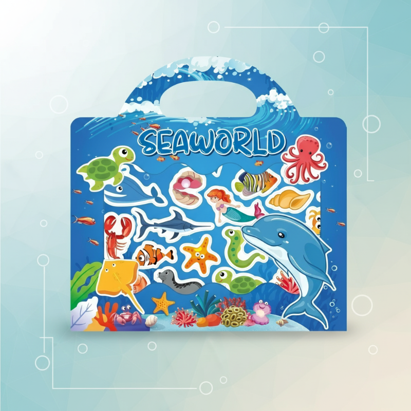 StickerFun – Colorido e instructivo - Libro de pegatinas reutilizable