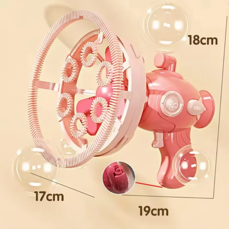 HappyBubbles – Divertido y seguro: pistola de burbujas para niños