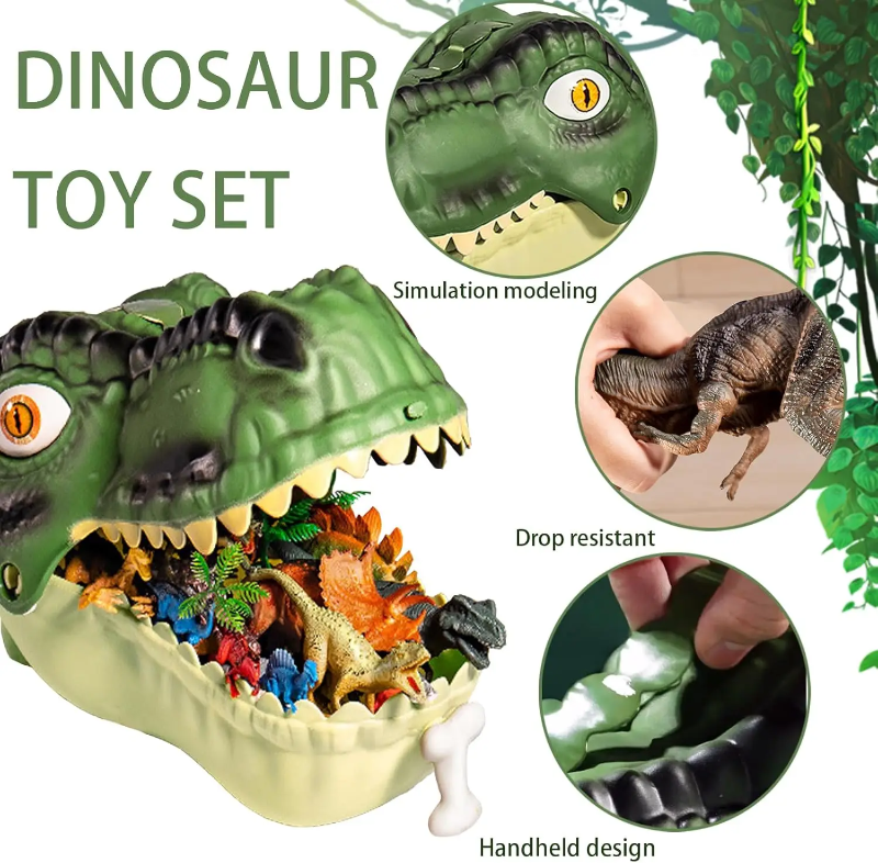 DinoWorld – Creativo y realista – Juego de juguetes «Cabeza de dinosaurio»