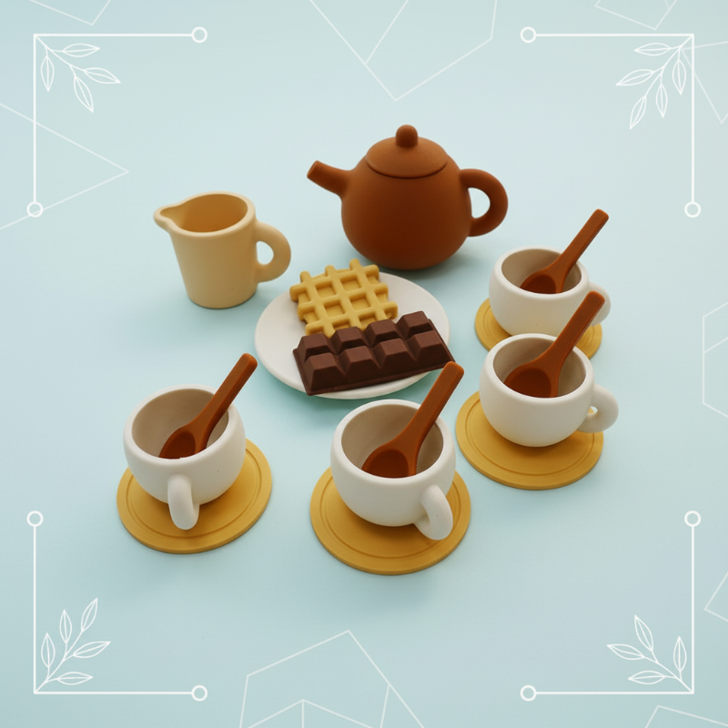 MiniBrew – Lúdico y educativo – Juego de té de silicona