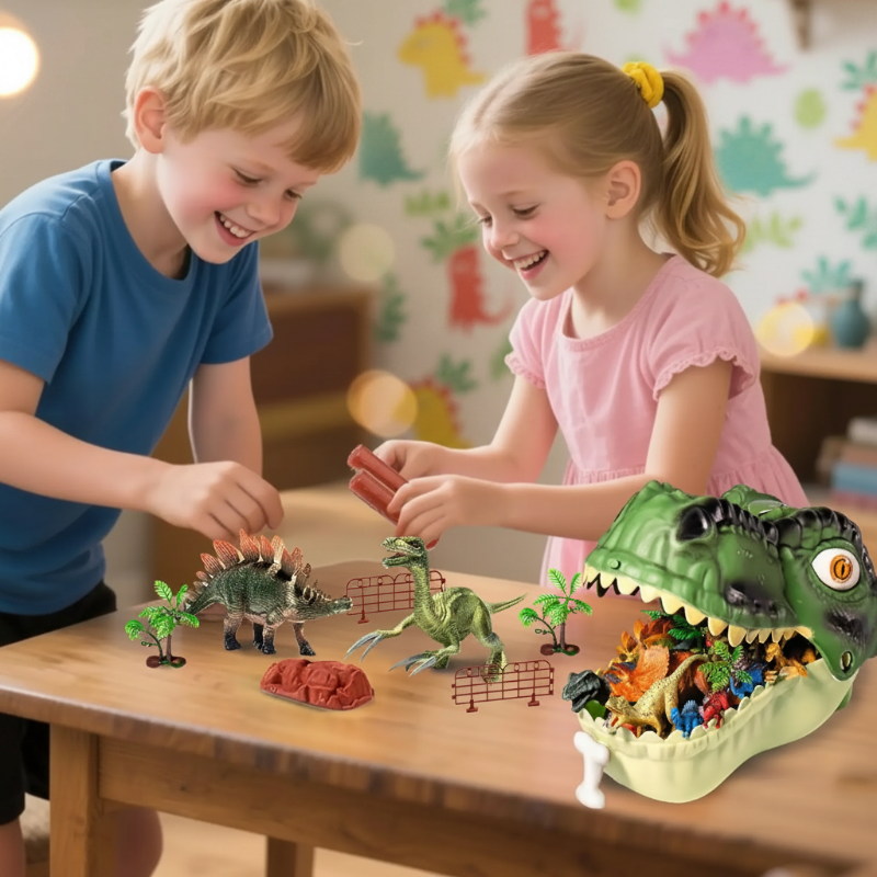 DinoWorld – Creativo y realista – Juego de juguetes «Cabeza de dinosaurio»
