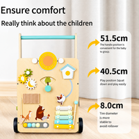 Thumbnail for WoodenSteps – Natural y educativo – Andador de madera para bebés con paneles de juego