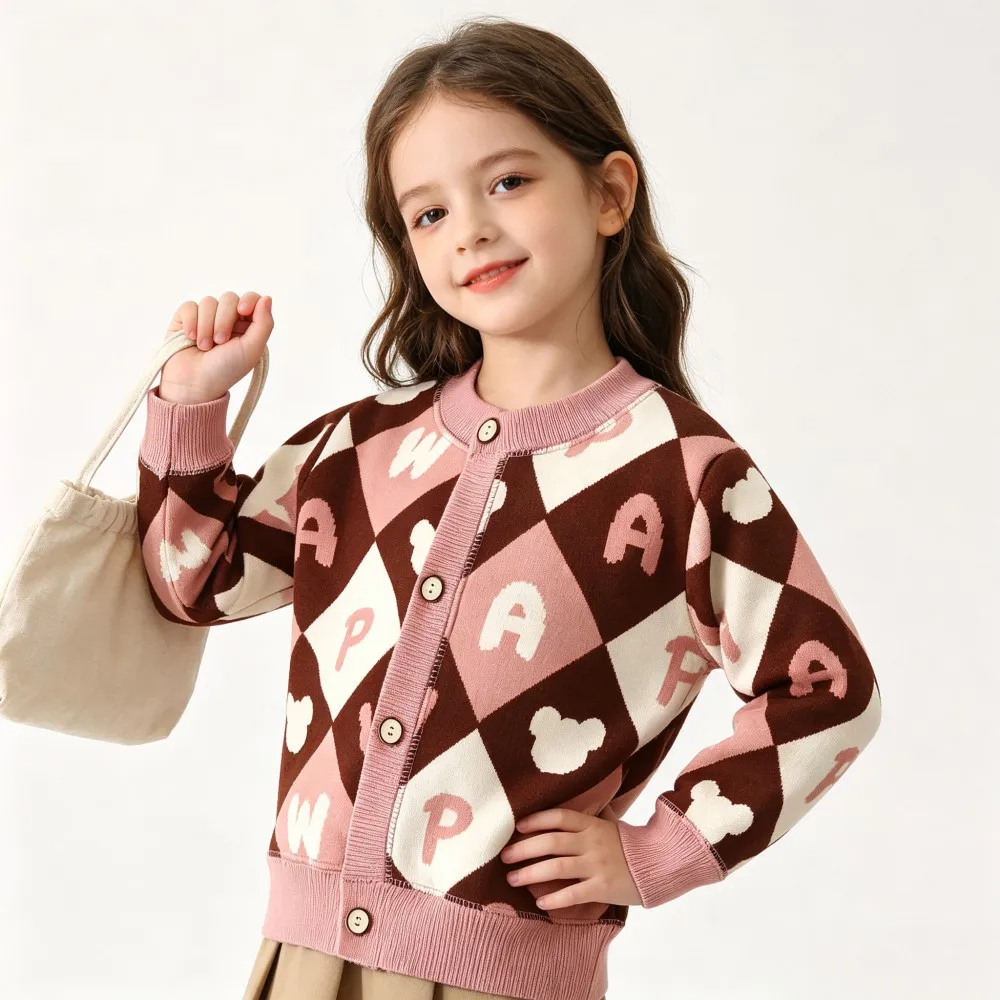 CozyCardi – Suave y cálido: chaleco de punto con bonitos estampados