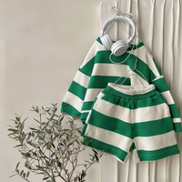 Thumbnail for LittleStyle – Suave y cómodo – Conjunto «Comfy» de algodón a rayas
