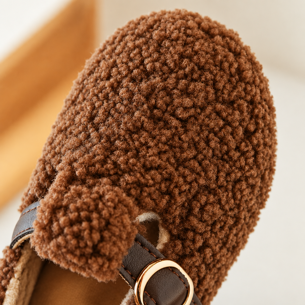 WarmSteps – Cómodas y acogedoras: zapatillas de peluche de invierno para niños