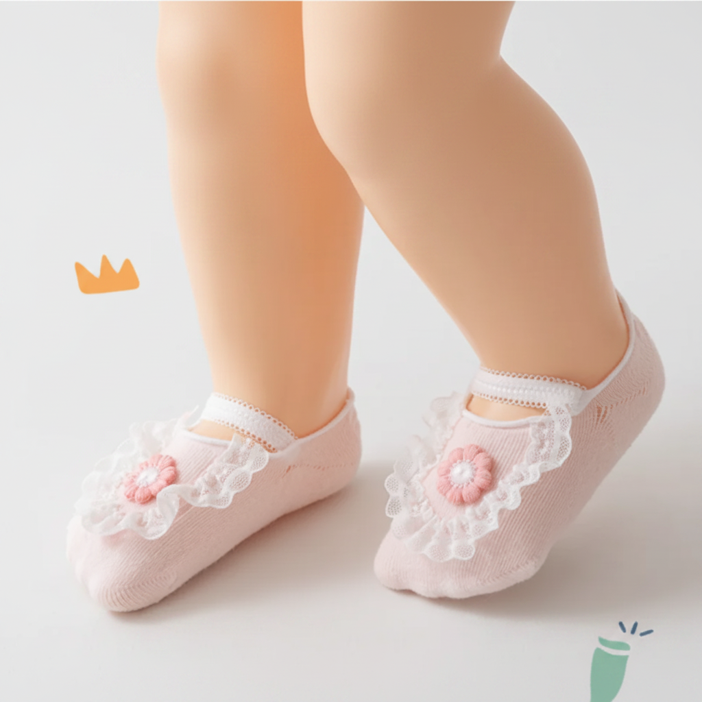 SweetFeet – Suaves y monísimas: calcetines de bebé con flores y encaje