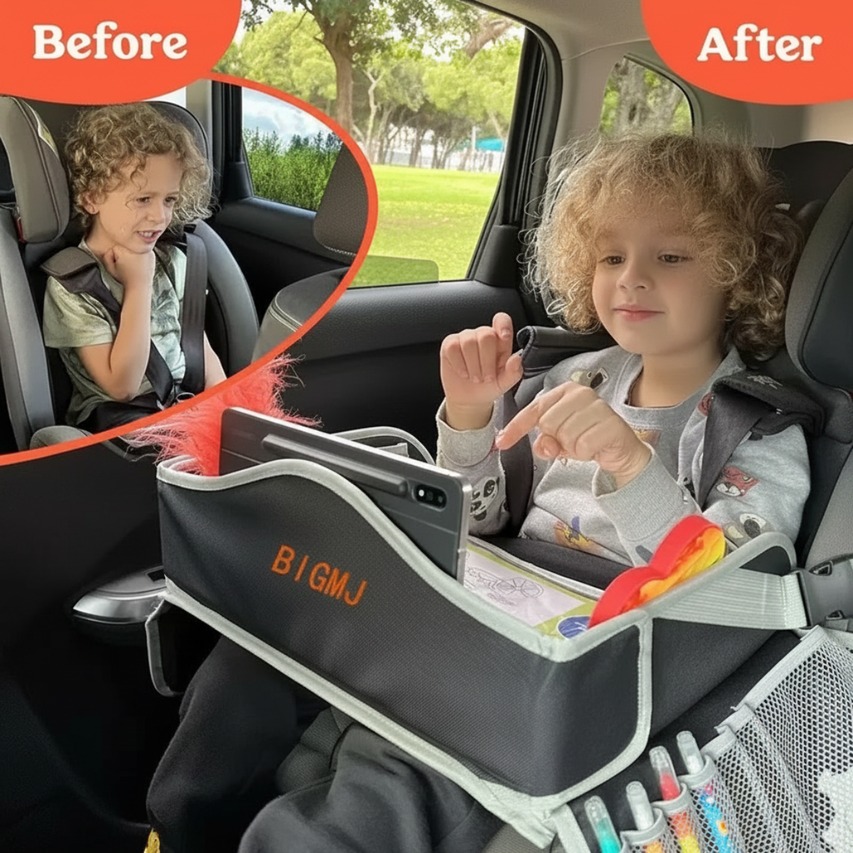 TravelBuddy – Coche y artículos imprescindibles – Tabla de viaje plegable para niños