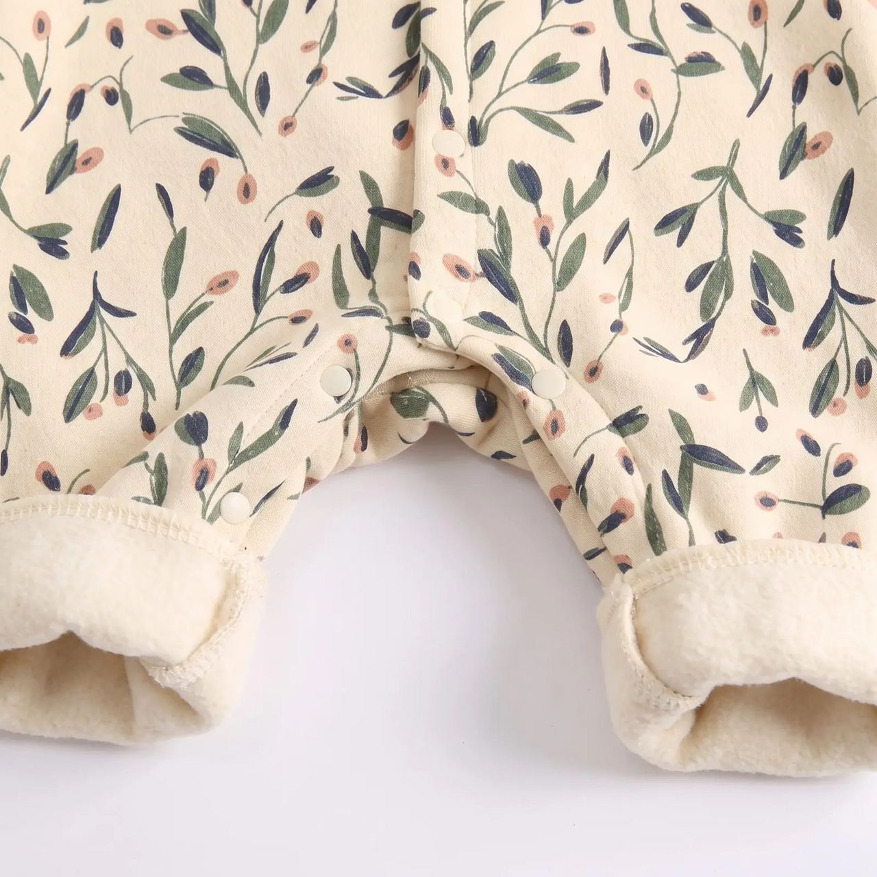 FloraCozy – Suave y cálido – Body de invierno para niñas con motivos florales