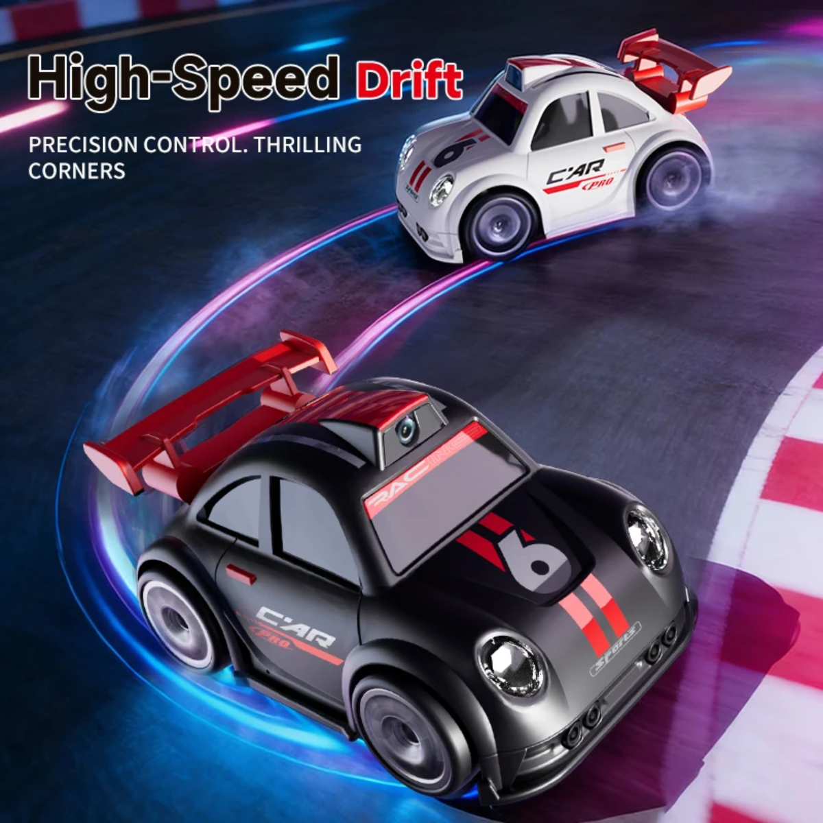RacePro – RC y acrobacias – Coche de carreras con sensor de derrapes y cámara integrada