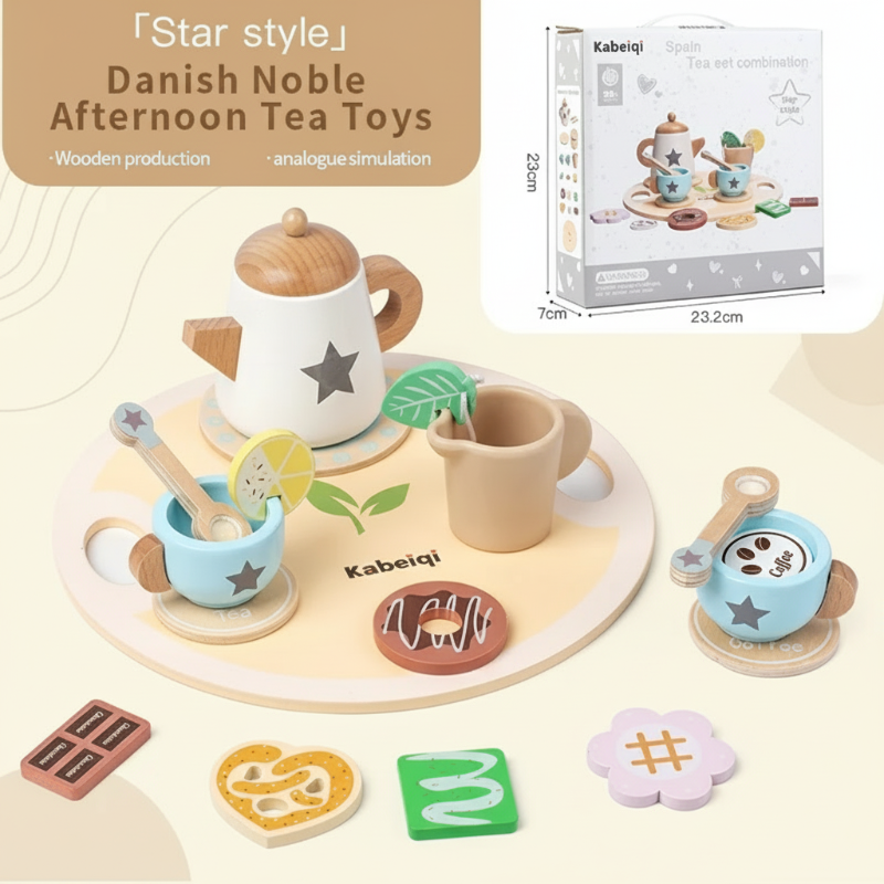Woods – Sencillo y encantador – Juego de té de madera para niños