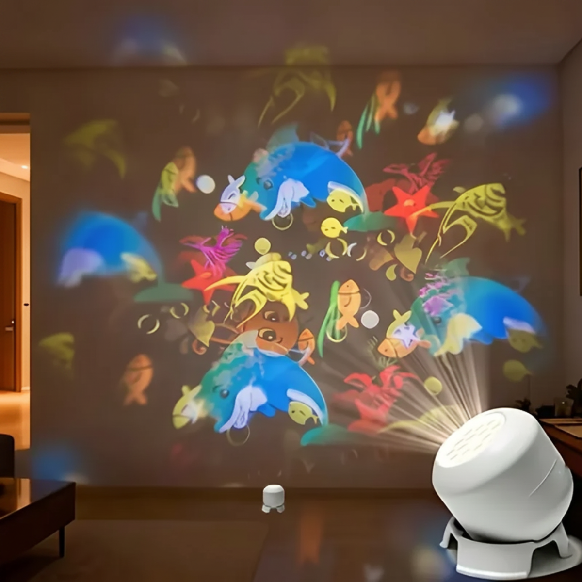 SeaDream – Divertido y educativo – Lámpara de noche LED giratoria de 360°