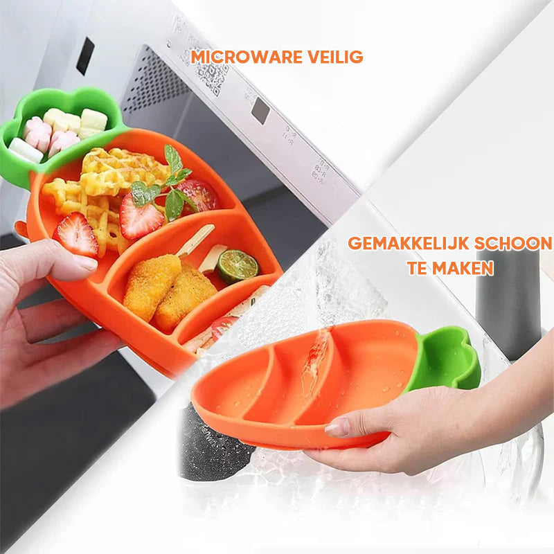 MiniMeal – Seguro y antideslizante: juego de mesa para niños con cubiertos de silicona