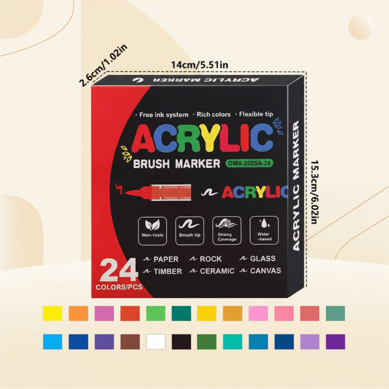 ColorCraft – Creativo y sostenible – Rotuladores acrílicos con punta de pincel