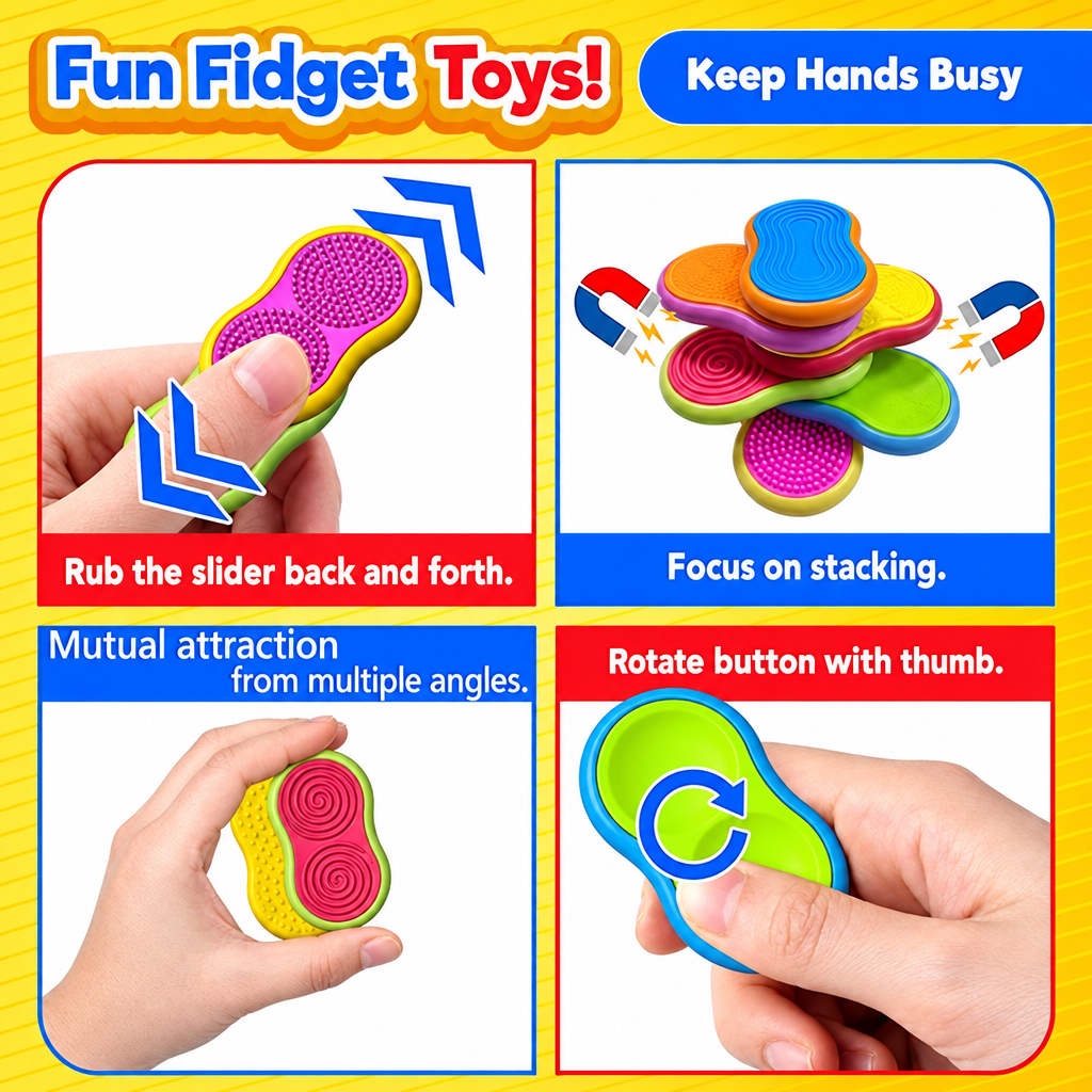 SensorySlide – Relajante e interactivo: juguetes magnéticos para calmar la inquietud