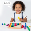 TinyMath – Didáctico y educativo – Tablero de cálculo con números de madera