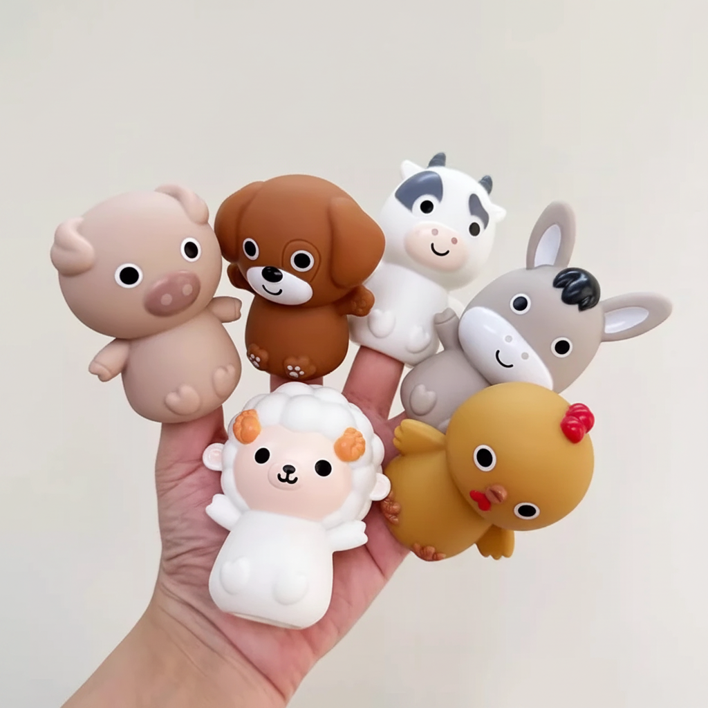 AnimalRide – Divertido y adorable – Coches de animales de silicona (3 unidades)