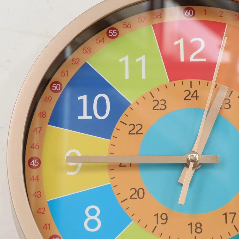 ChildrenTime – Independiente y tranquilo: reloj de pared educativo para niños