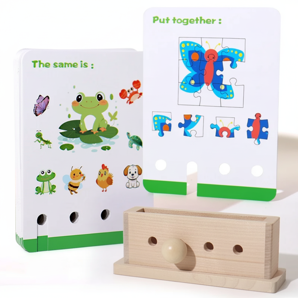 BrainyKids – Lógico y divertido – Juego educativo de cartas de madera