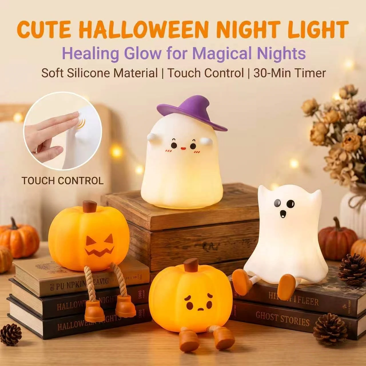 SpookyLamp – Bonita y acogedora: lámpara nocturna de Halloween