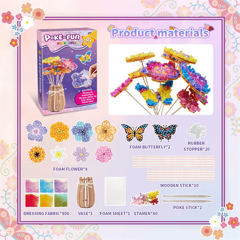 DIY Flower Poke Art – Creativo y educativo: kit de manualidades con flores