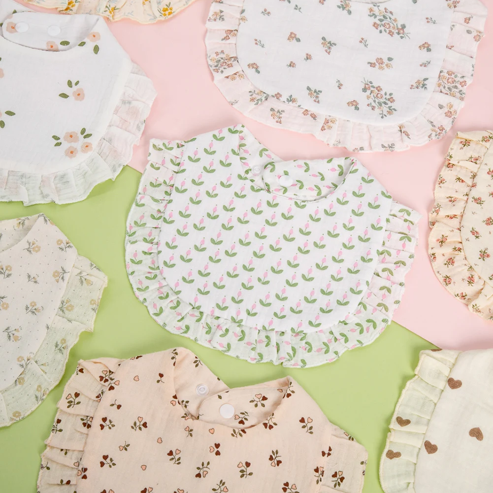 BabyBloom – Bonito y cómodo: babero para bebé con borde con volantes