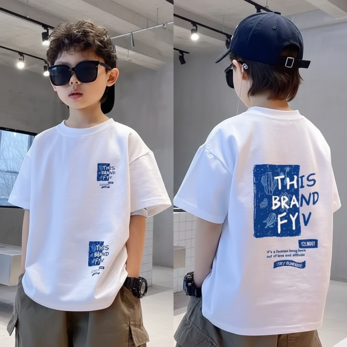 BrightTees – Cómoda y colorida – Camiseta con estampado «Los»