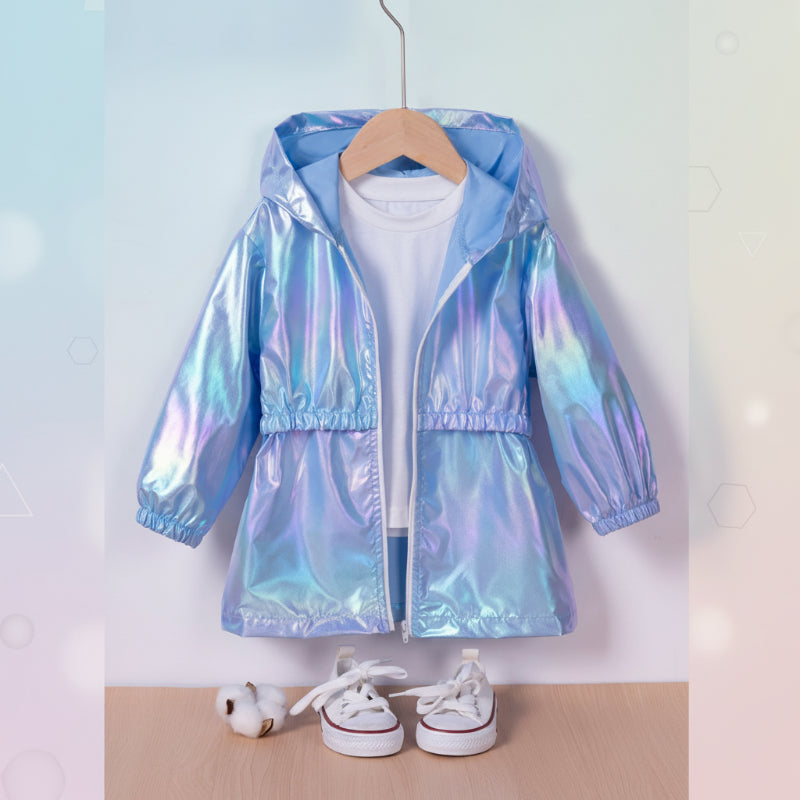 LumiBreeze – Brillante y ligero – Chubasquero infantil con capucha