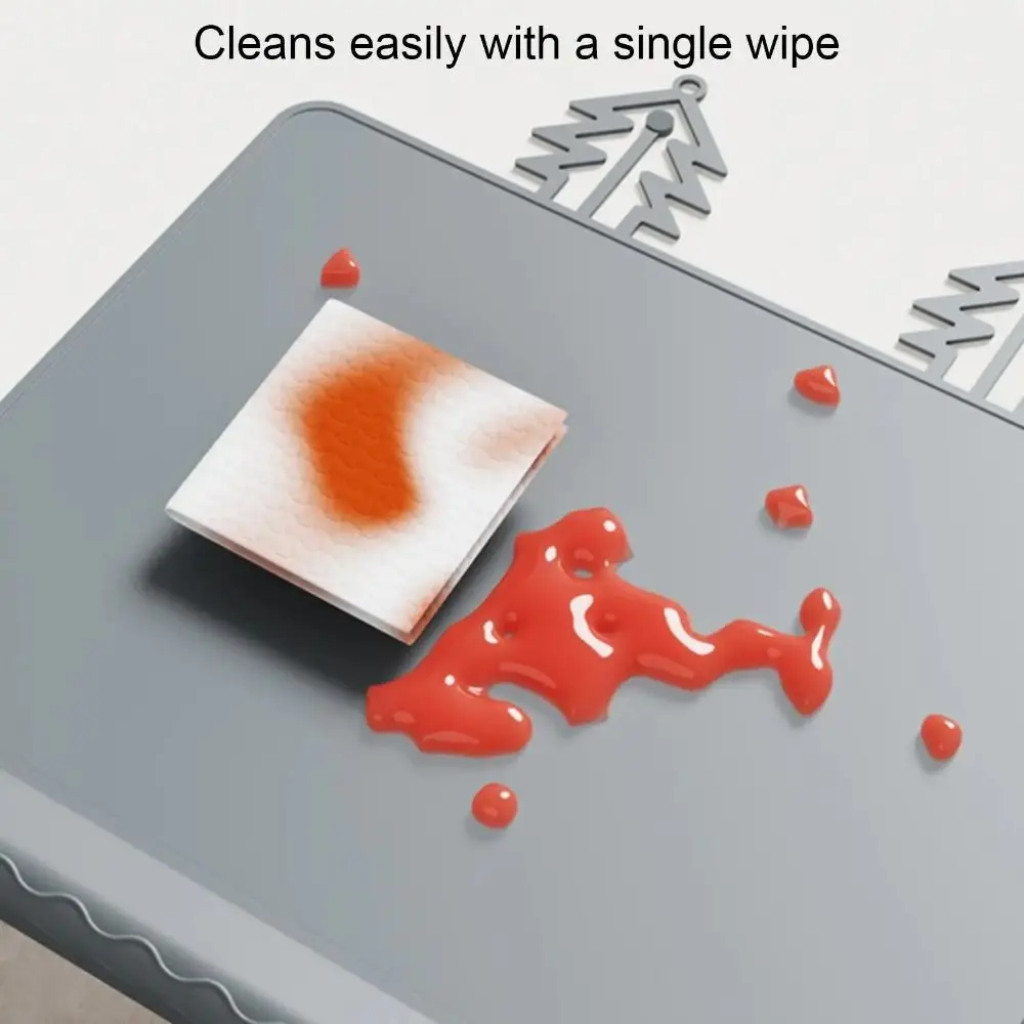 BabySafe – Práctico e higiénico: mantel individual de silicona con borde elevado