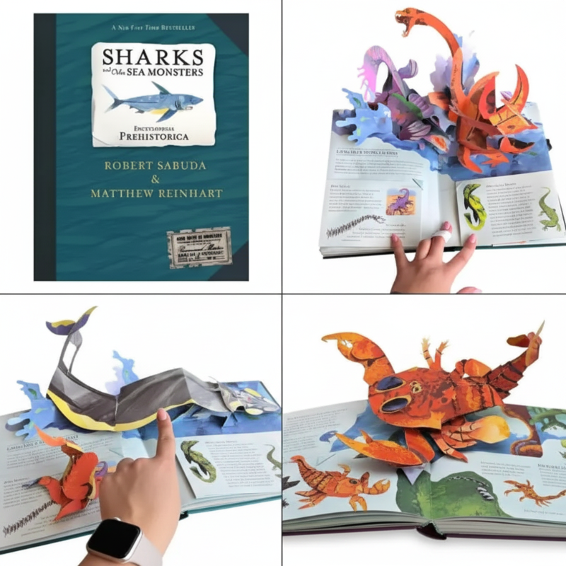 JurassicKids – Emocionante y educativo: libro pop-up «Enciclopedia de dinosaurios en 3D»