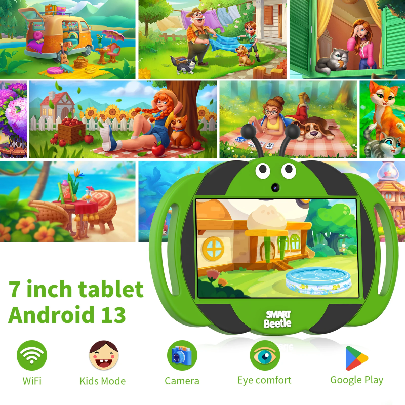 PlayPad – Educativo y divertido: tableta infantil con funda resistente a los golpes