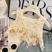 Thumbnail for MiniChic – Elegante y cómodo: conjunto de top boho y pantalones cortos vaqueros