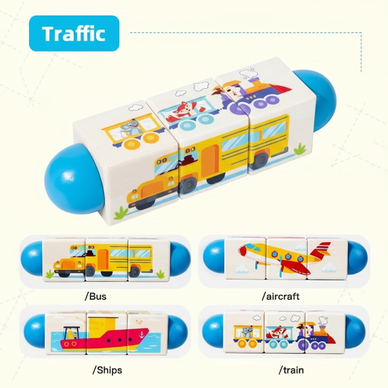 WoodiTurn – Educativo y divertido – Rompecabezas giratorio