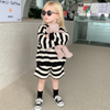 LittleStyle – Suave y cómodo – Conjunto «Comfy» de algodón a rayas