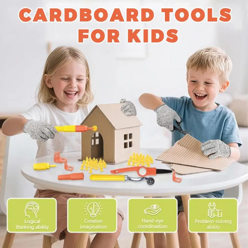 ToolMaster – El juego de herramientas definitivo para los constructores de cajas de cartón – Juego de herramientas para niños