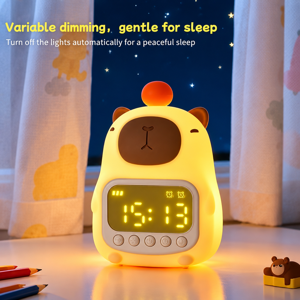 CappyClock – Bonito y multifuncional: despertador digital para niños con luz nocturna