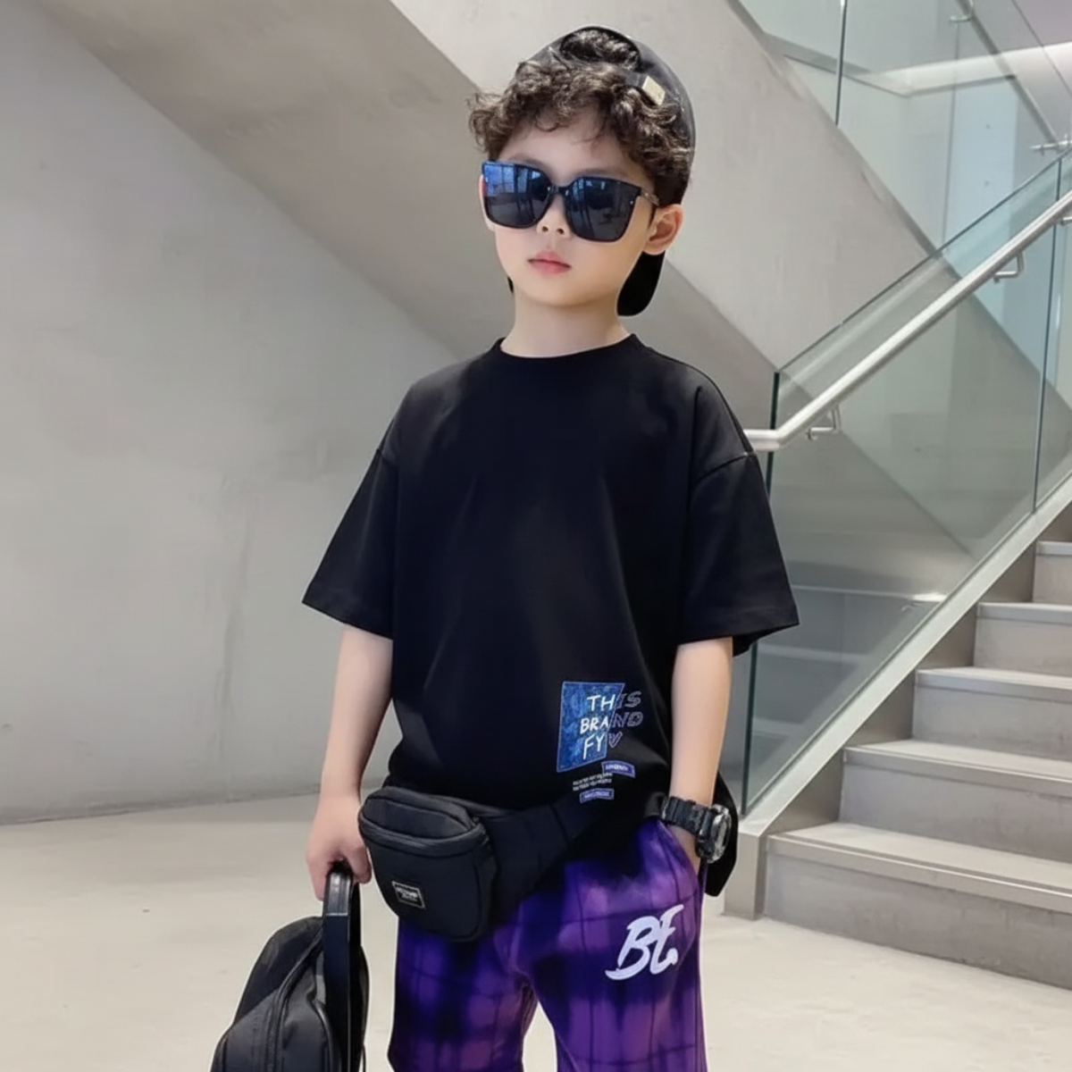 BrightTees – Cómoda y colorida – Camiseta con estampado «Los»