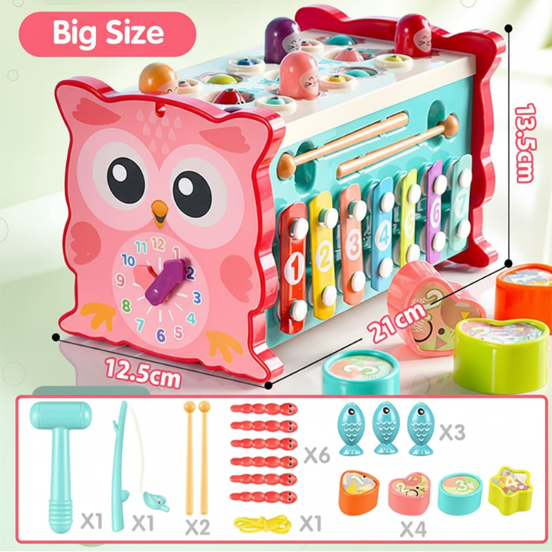 Montessori Hammering Toy – Motricidad y aprendizaje – Set de juego 8 en 1