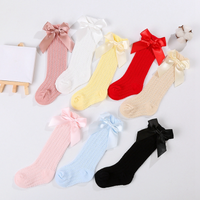 Thumbnail for LittleCharm – Suaves y elegantes: calcetines hasta la rodilla para niñas con lazo
