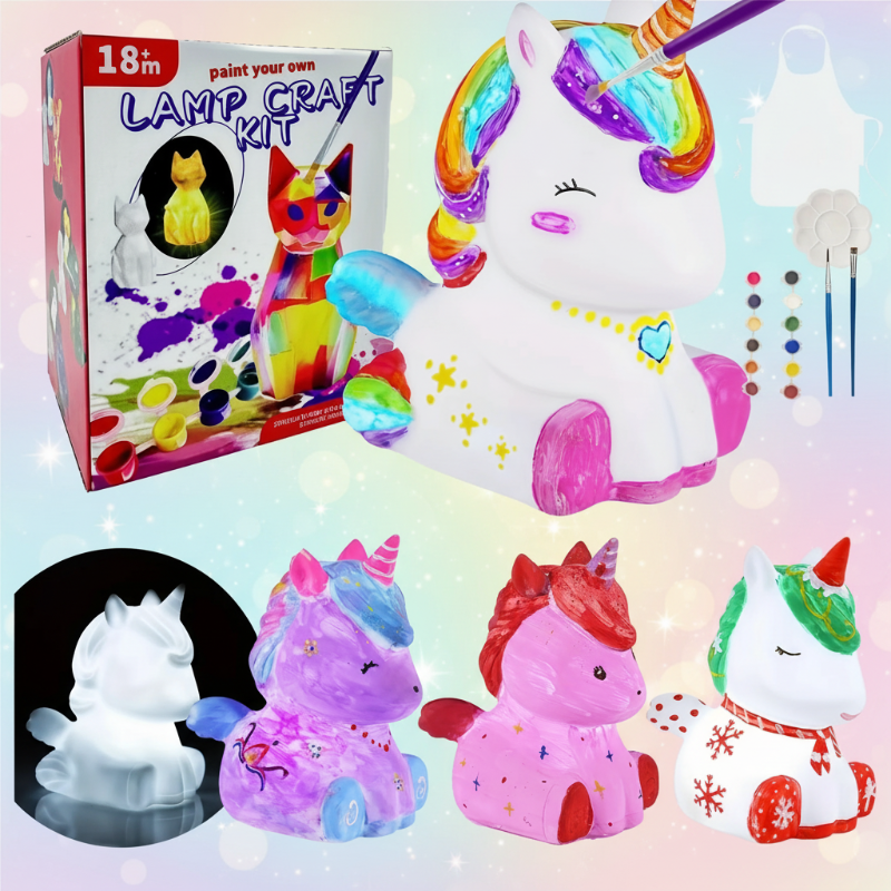 MiniCrafters – Creatividad y aprendizaje – Set de pintura de animales para lámparas DIY