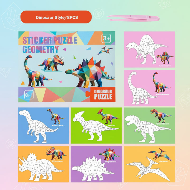 3D Sticker Puzzle – Creativo y educativo: rompecabezas geométrico en 3D