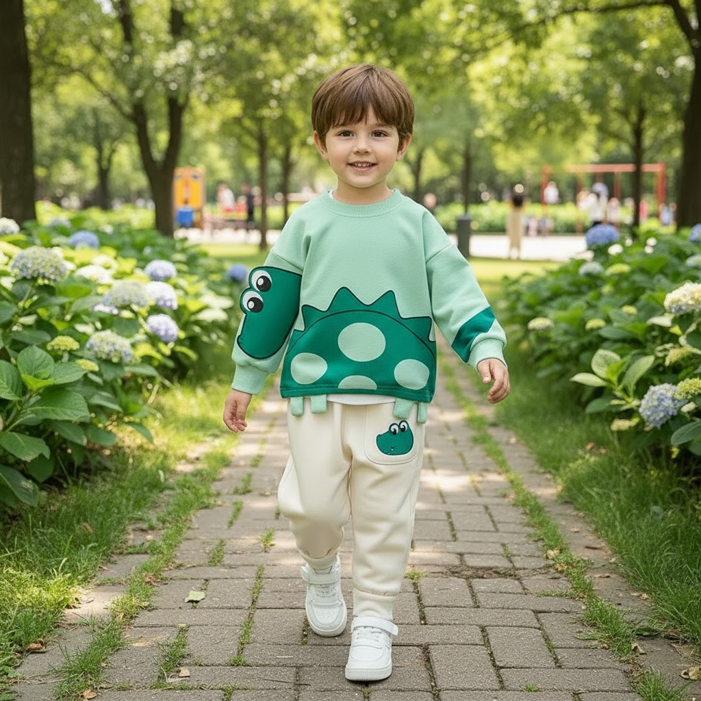 Mini Fashion™ - Cálido y suave: conjunto de ropa infantil de dos piezas