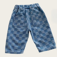 Thumbnail for DenimCheck – Cómodos y modernos: pantalones infantiles con estampado de cuadros