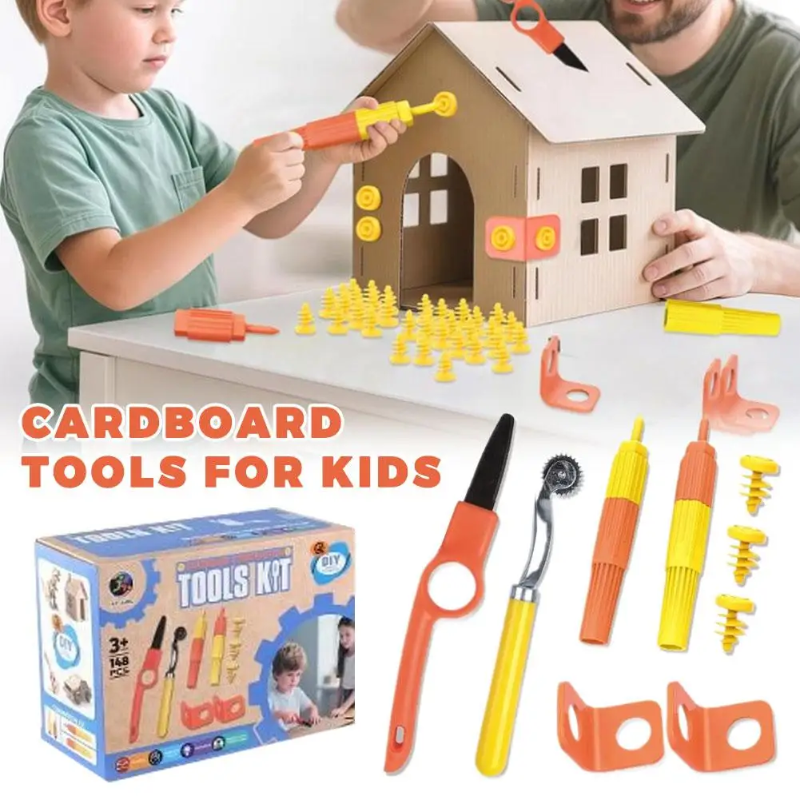 ToolMaster – El juego de herramientas definitivo para los constructores de cajas de cartón – Juego de herramientas para niños