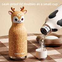 Thumbnail for AnimalSip – Bonita y práctica: botella térmica infantil de acero inoxidable con estampado de animales