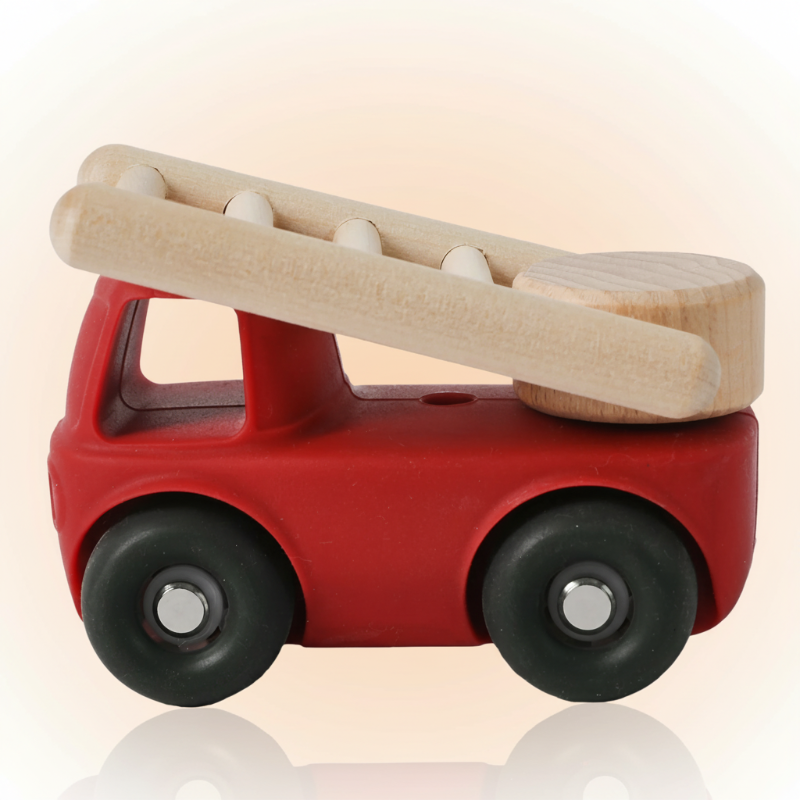Montessori Silicone Toy Car – Seguro y apto para morder: juguete de silicona con forma de vehículo para morder