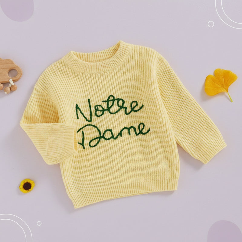 WarmWeave – Cómodo y divertido: jersey «Notre Dame»