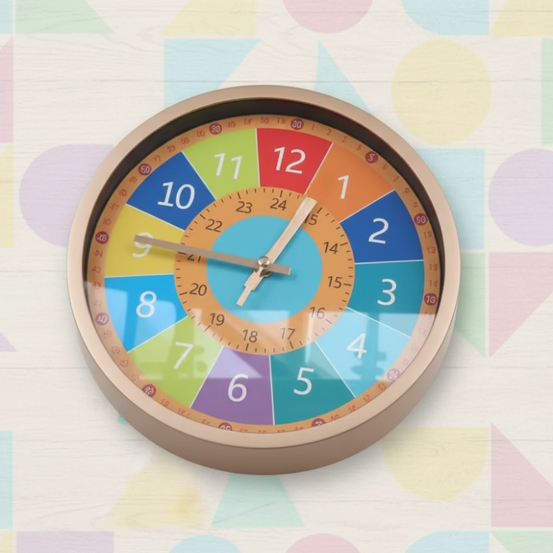 ChildrenTime – Independiente y tranquilo: reloj de pared educativo para niños